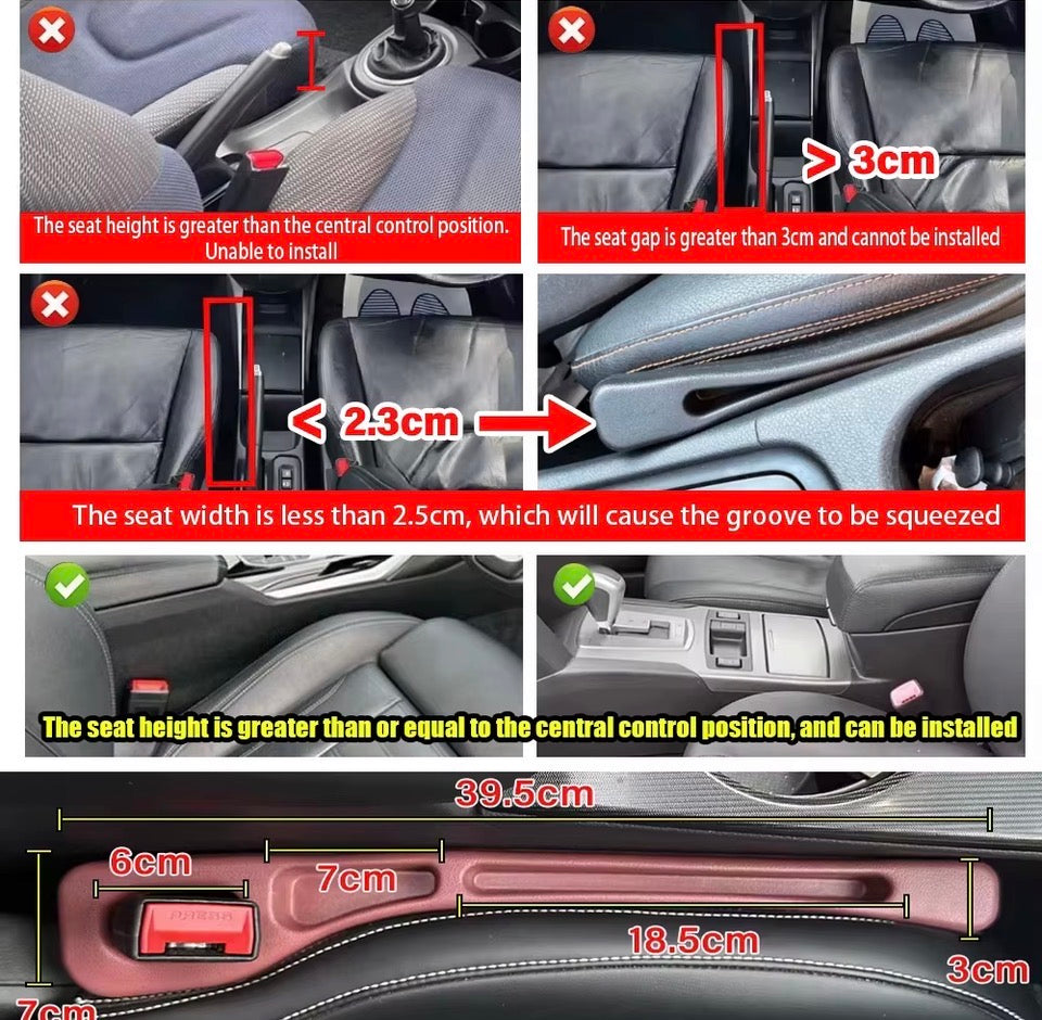 No-Drop Car Seat Gap Filler