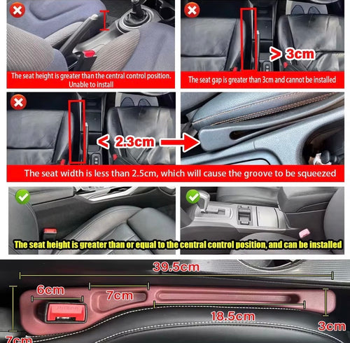 No-Drop Car Seat Gap Filler